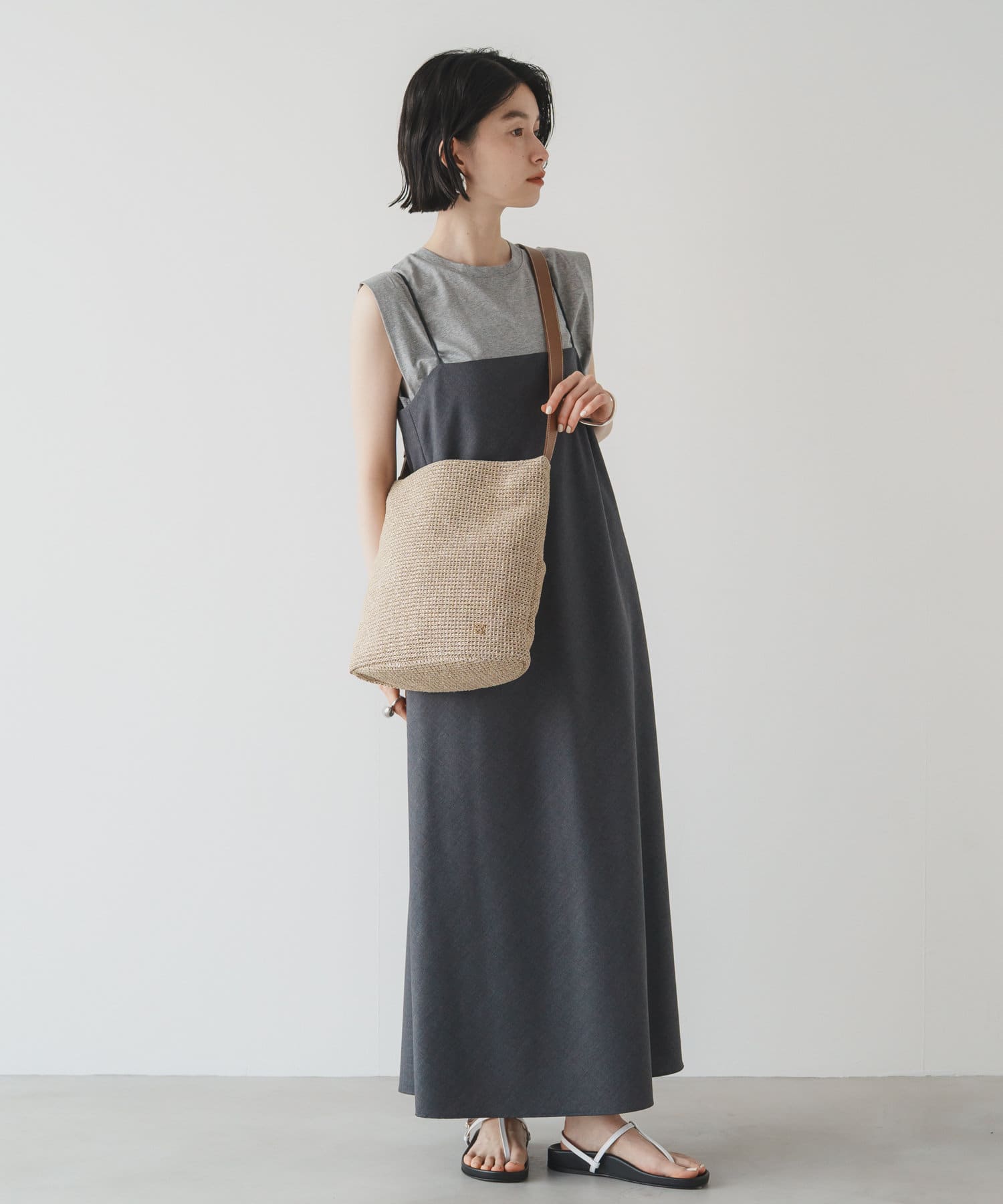 Amazon | [ラシット] 370g/軽量］ナイロンカゴショルダーバッグ